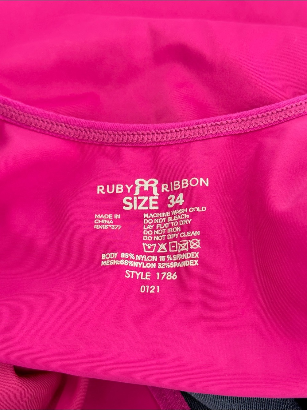 Ruby Ribbon Zip Front Demi Tank Workout Tank Top - Picture 5 of 9